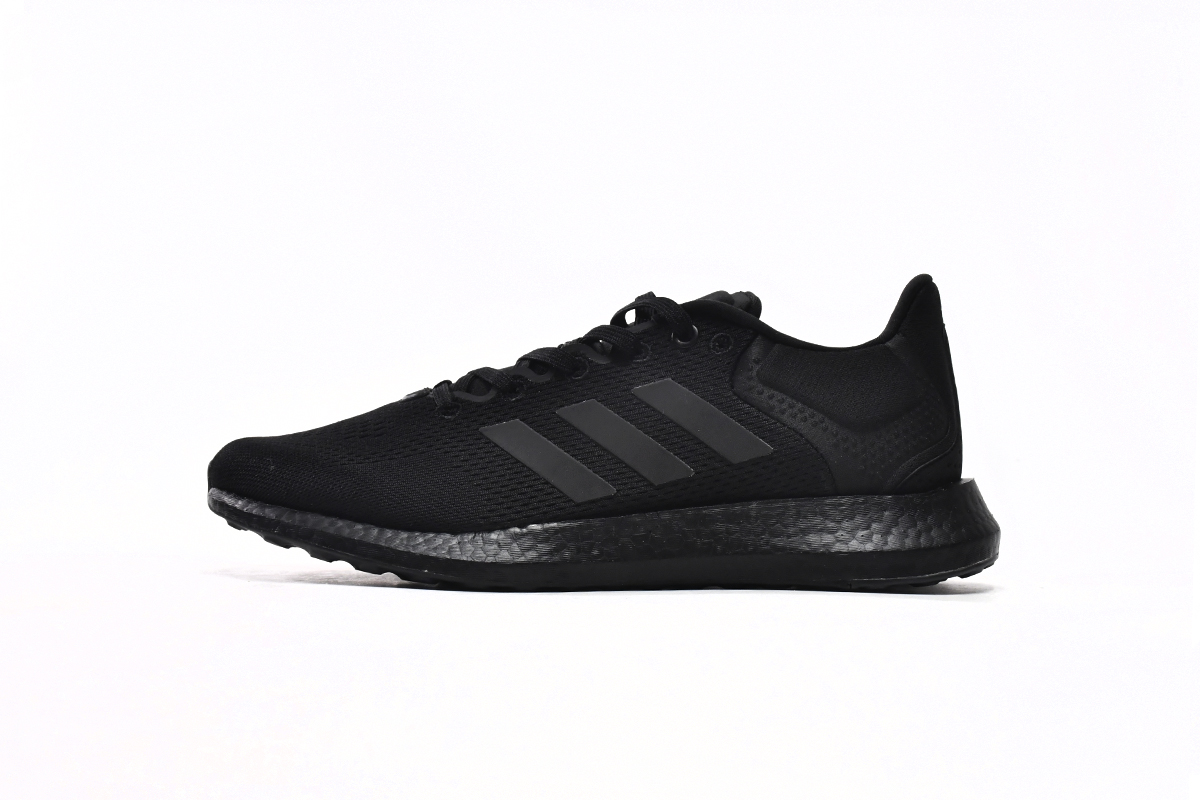 阿迪达斯PB 21真爆米花跑鞋 全黑-2 adidas Pure Boost 21 Black Grey