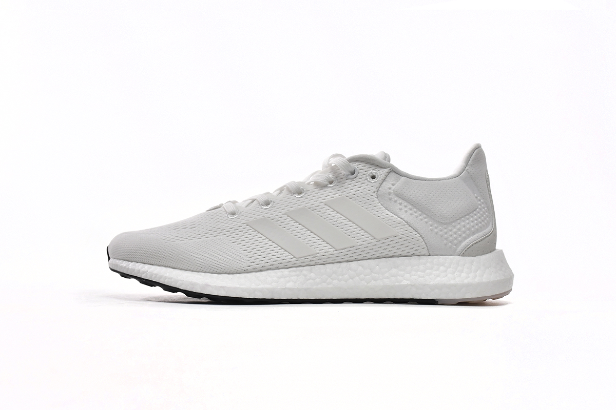 阿迪达斯PB 21真爆米花跑鞋 全白-3 adidas Pure Boost 21 White Dash Grey