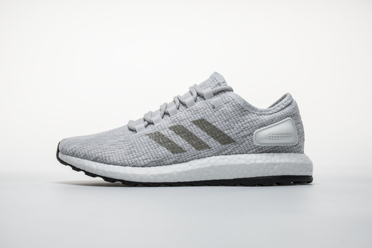 小椰子 亮白灰-17 Adidas Pure Boost Running  Bright Grey