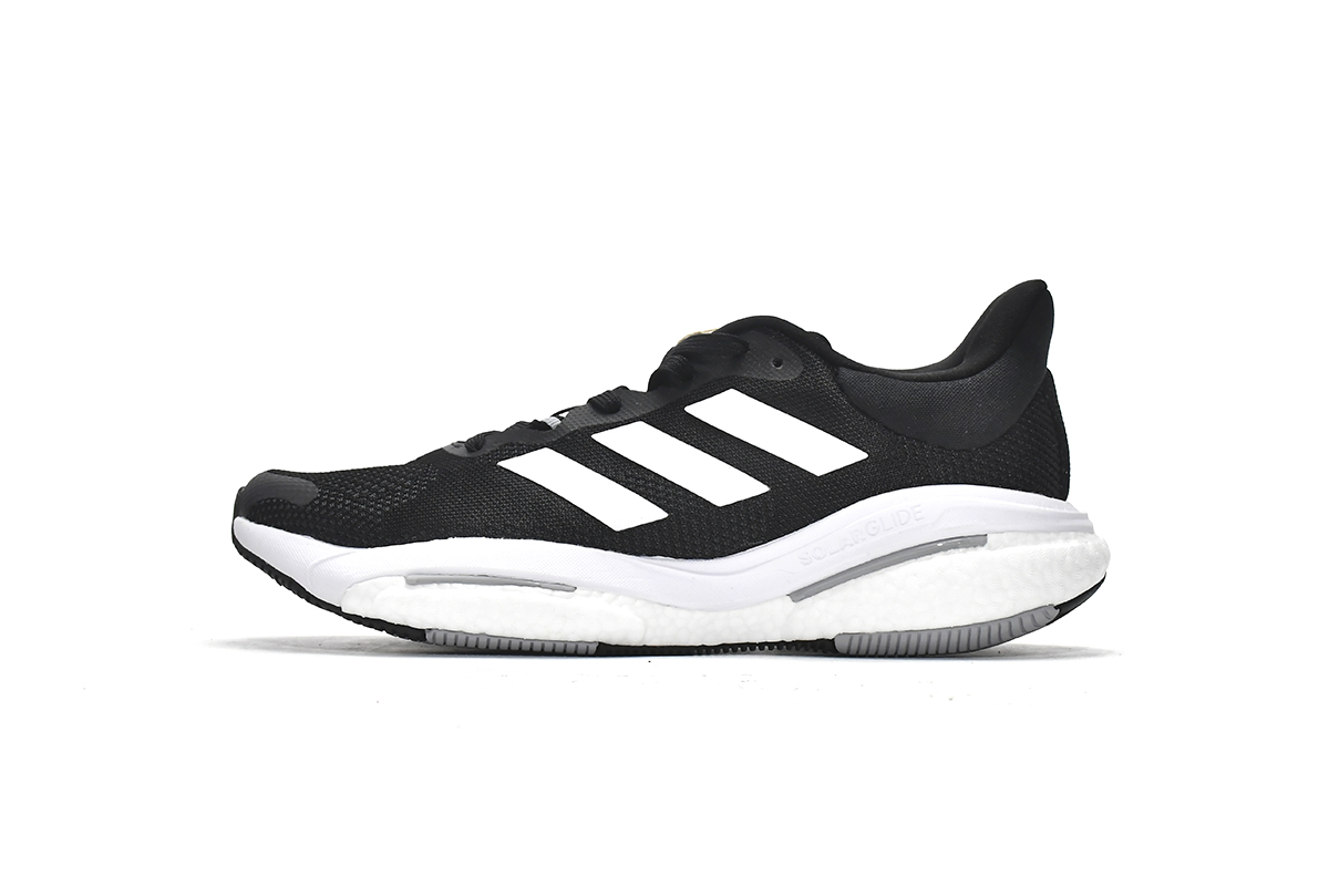 阿迪达斯Solar Glide 5真爆米花跑鞋 黑白-2 adidas Solar Glide 5 Black White