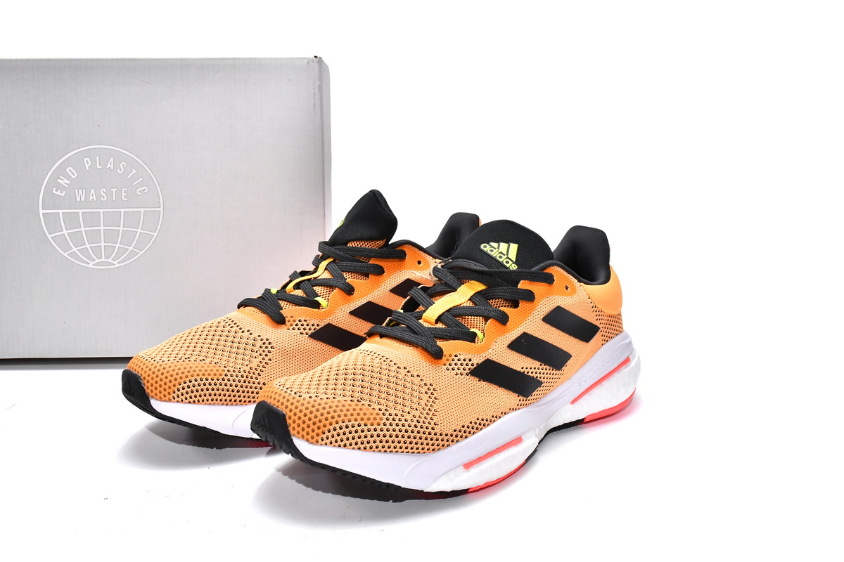 阿迪达斯Solar Glide 5真爆米花跑鞋 橙黄-5 adidas Solar Glide 5 Flash Orange Turbo