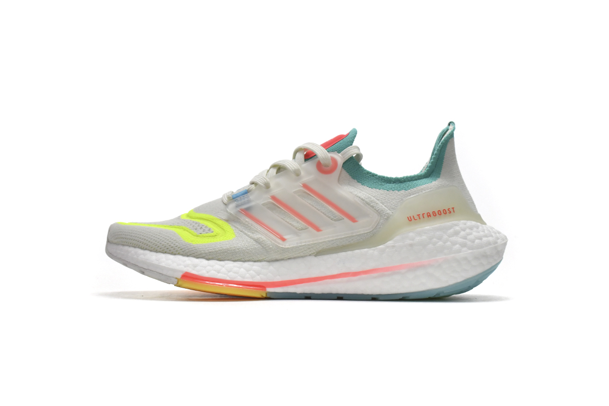 阿迪达斯UB8.0真爆米花跑鞋 白蓝黄-27 adidas Ultra Boost 2022 White Blue Yellow