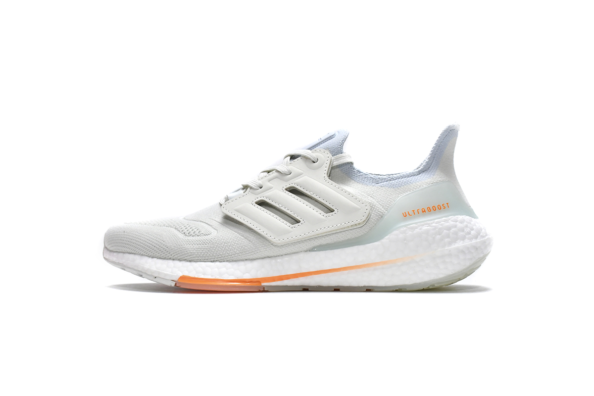 阿迪达斯UB8.0真爆米花跑鞋 白灰桔-13 adidas Ultra Boost 2022 White Grey Orange