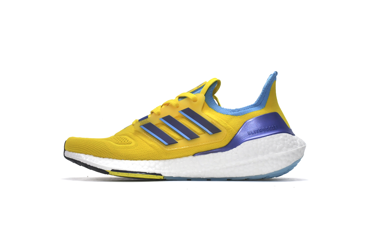 阿迪达斯UB8.0真爆米花跑鞋 黄蓝-25 adidas Ultra Boost 2022 Yellow Sky Rush