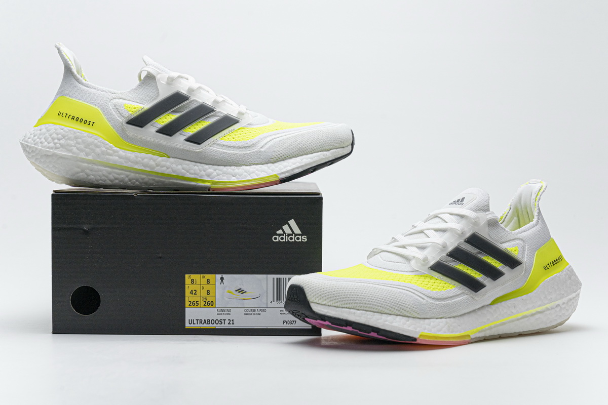 A7UB7.0 白灰荧光绿-11 Adidas Ultra Boost 7.0 Yellow Black