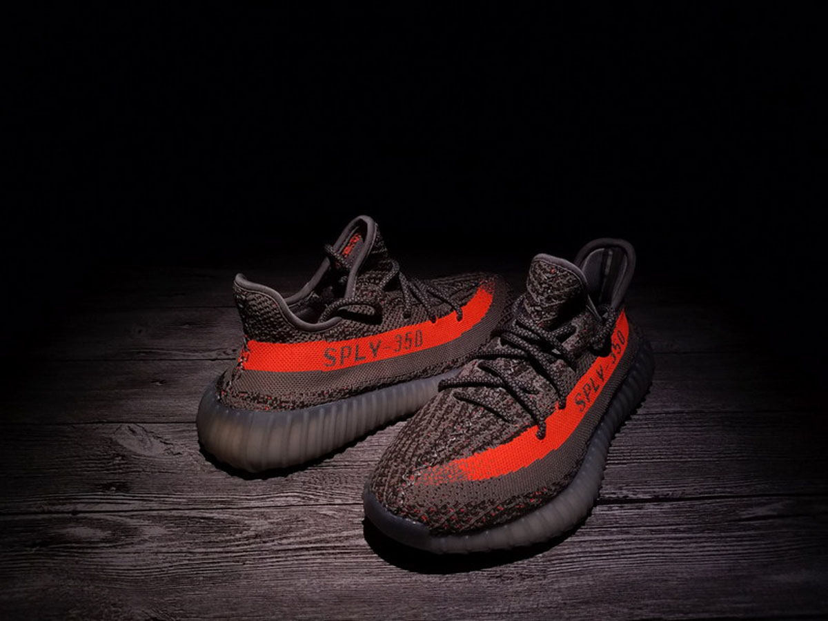 A8 350V2 T灰桔 Adidas Yeezy 350 Boost V2 Beluga