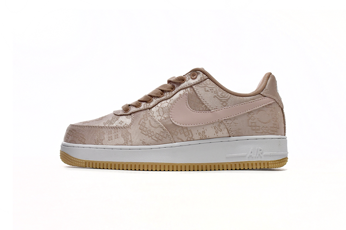 耐克空军一号板鞋 丝绸金 Nike Air Force 1 Low Rose Gold Silk