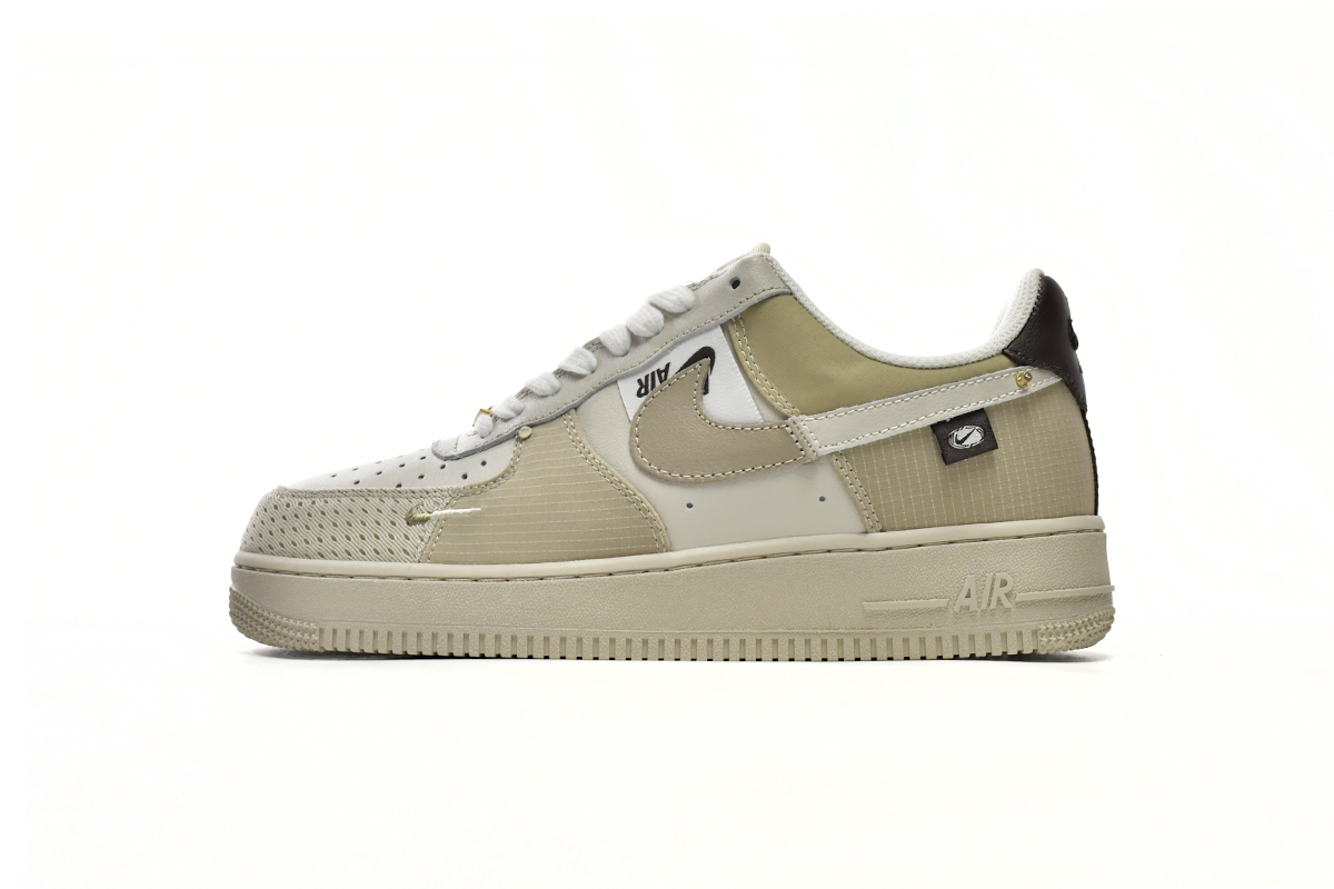 耐克空军一号板鞋 街舞棕褐 Nike Air Force 1 Low Tan Bling