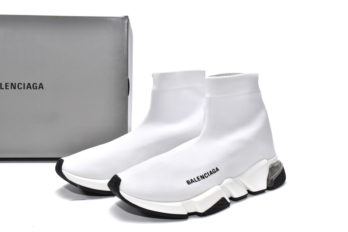 巴黎袜套 白色-5  Balenciaga Speed White