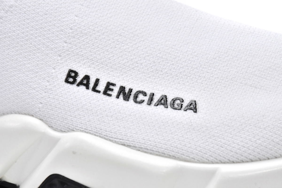 巴黎袜套 白色-5  Balenciaga Speed White