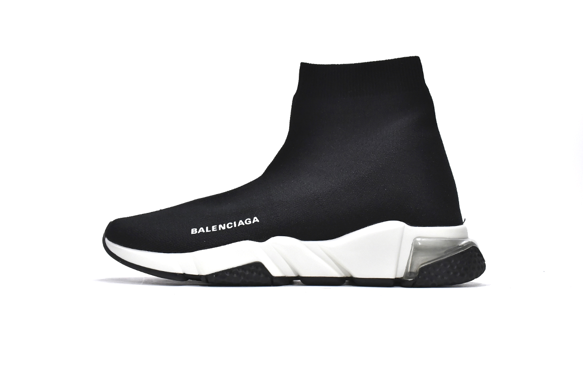 巴黎袜套 黑白-1  Balenciaga Speed Black White