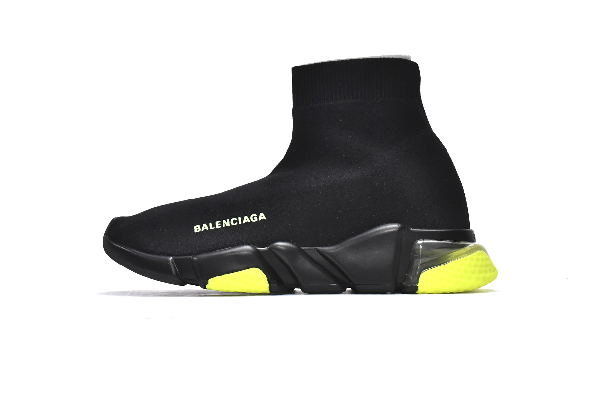 巴黎袜套 黑绿-7  Balenciaga Speed Black Green