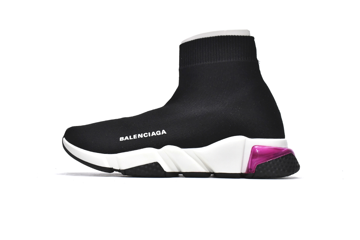 巴黎袜套 黑紫-10 Balenciaga Speed Black Purple