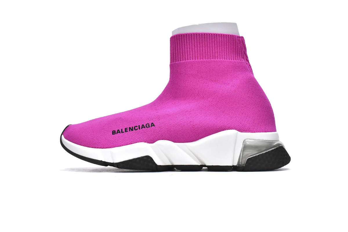 巴黎袜套 玫红-11  Balenciaga Speed Rose Red