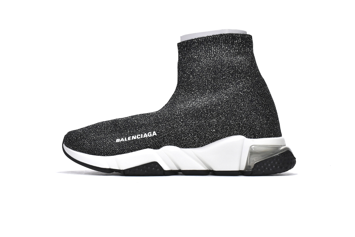 巴黎袜套 银色-6 Balenciaga Speed Silver