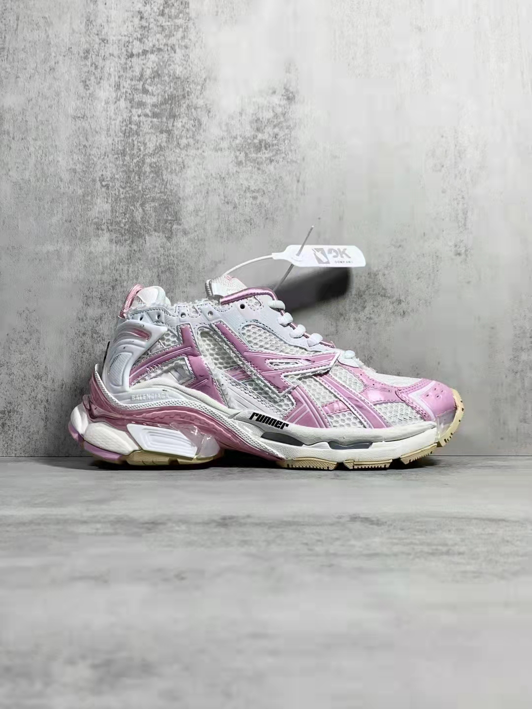 巴黎7代 白粉-5  Balenciaga Runner White Pink