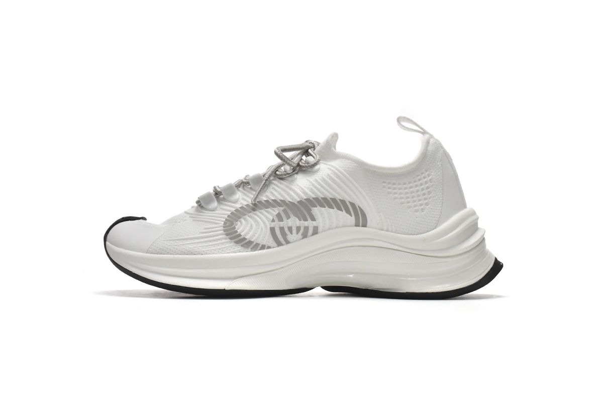 古驰Run系列运动鞋 全白-2 Gucci Run Sneakers White