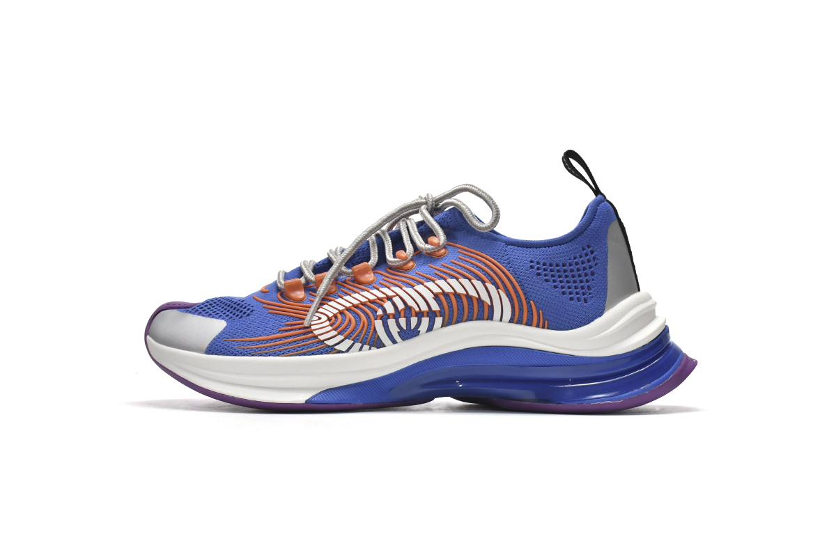 古驰Run系列运动鞋 白蓝橘-7 Gucci Run Sneakers White Blue Orange