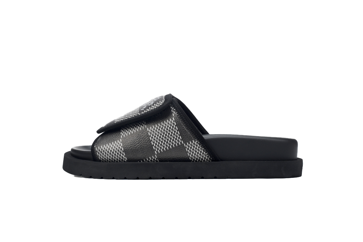 LV魔术拖鞋 黑灰老花 LV magic slippers Black grey presbyopia