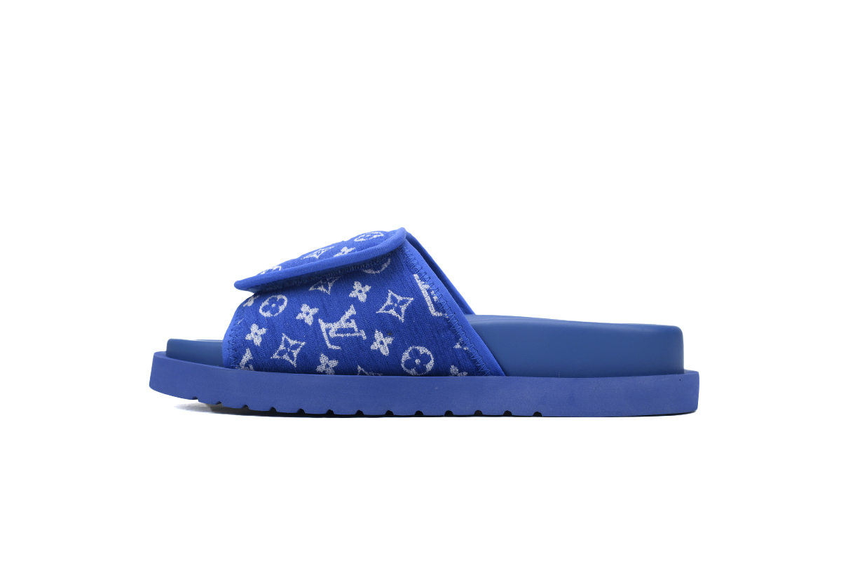 LV魔术拖鞋 植绒蓝色 LV magic slippers Flocking blue