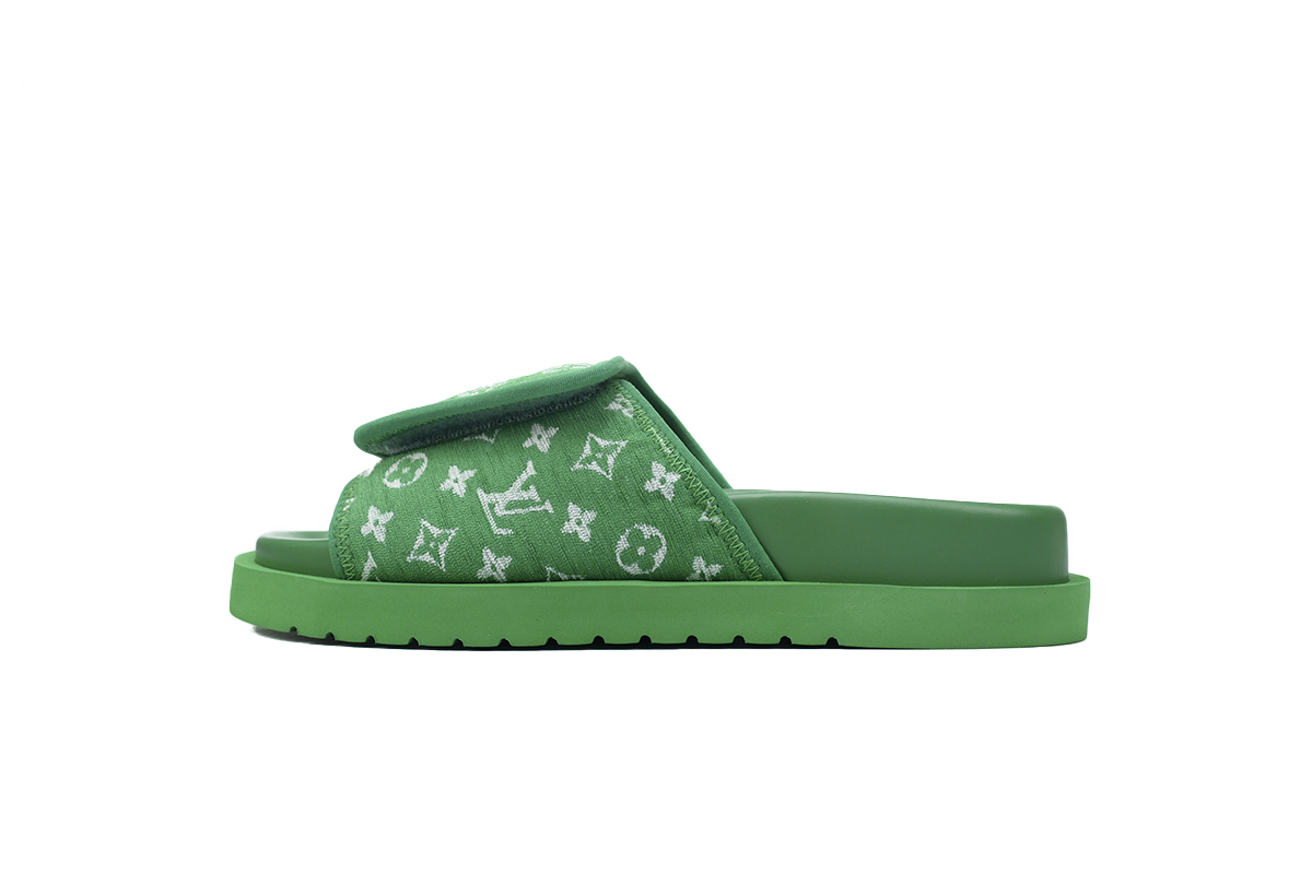 LV魔术拖鞋 植绒绿色  LV magic slippers Flocking green