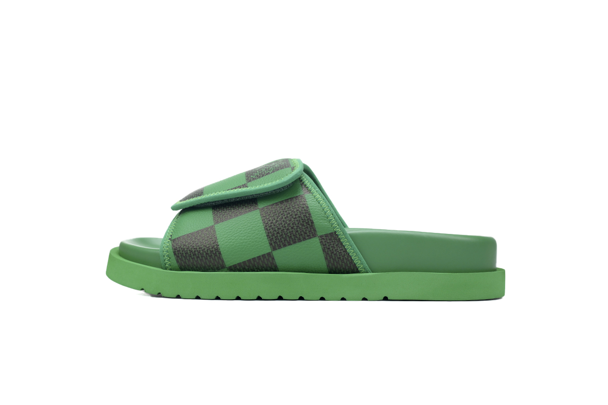 LV魔术拖鞋 绿色老花 LV magic slippers Green presbyopia