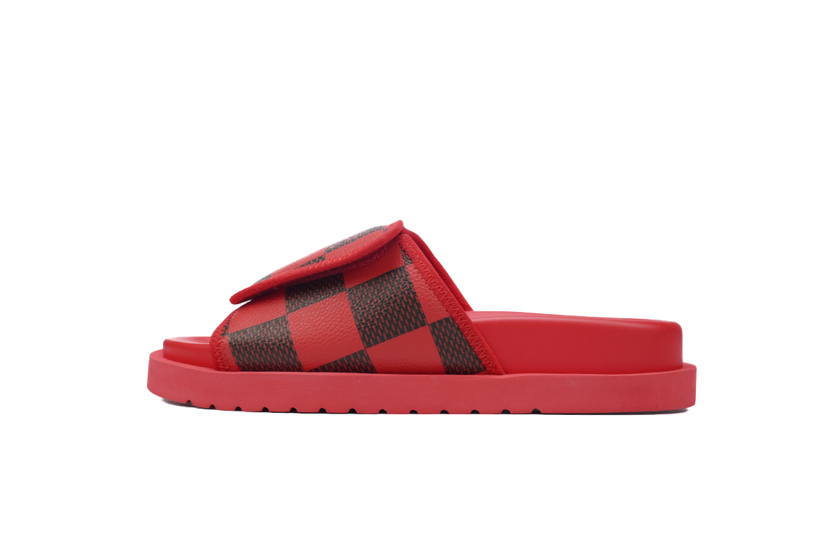 LV魔术拖鞋 红色老花 LV magic slippers Red presbyopia