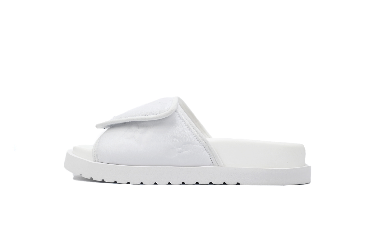 LV魔术拖鞋 白色压花 LV magic slippers White embossing
