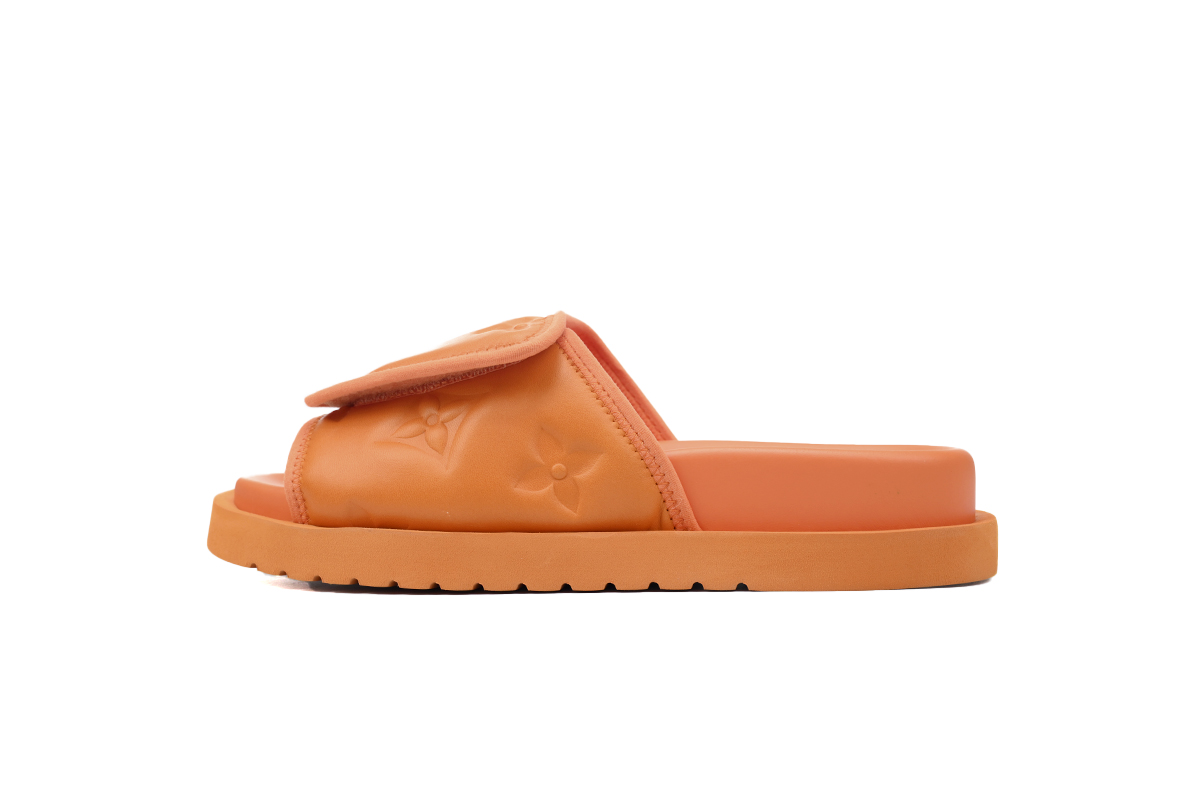 LV魔术拖鞋 黄色压花  LV magic slippers Yellow embossing
