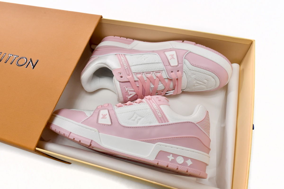  LV走秀款休闲鞋 玫瑰粉 Louis Vuitton Trainer Rose Pink