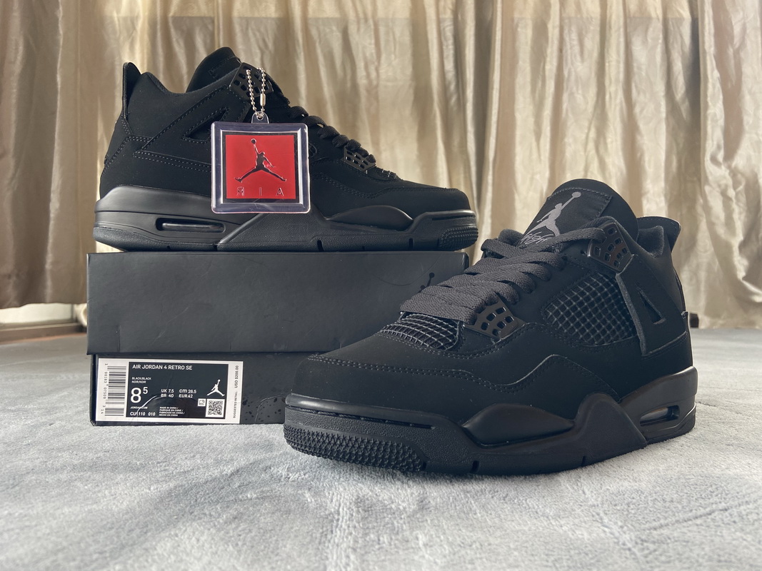 XP版乔丹4代篮球鞋 黑猫 Air Jordan 4 Black Cat