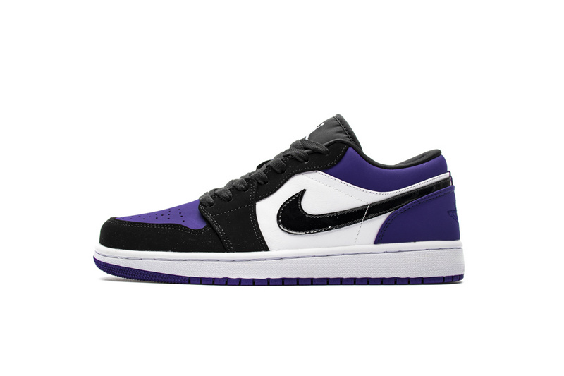 AQ乔丹1代低帮 黑白紫 Air Jordan 1 Low Court Purple