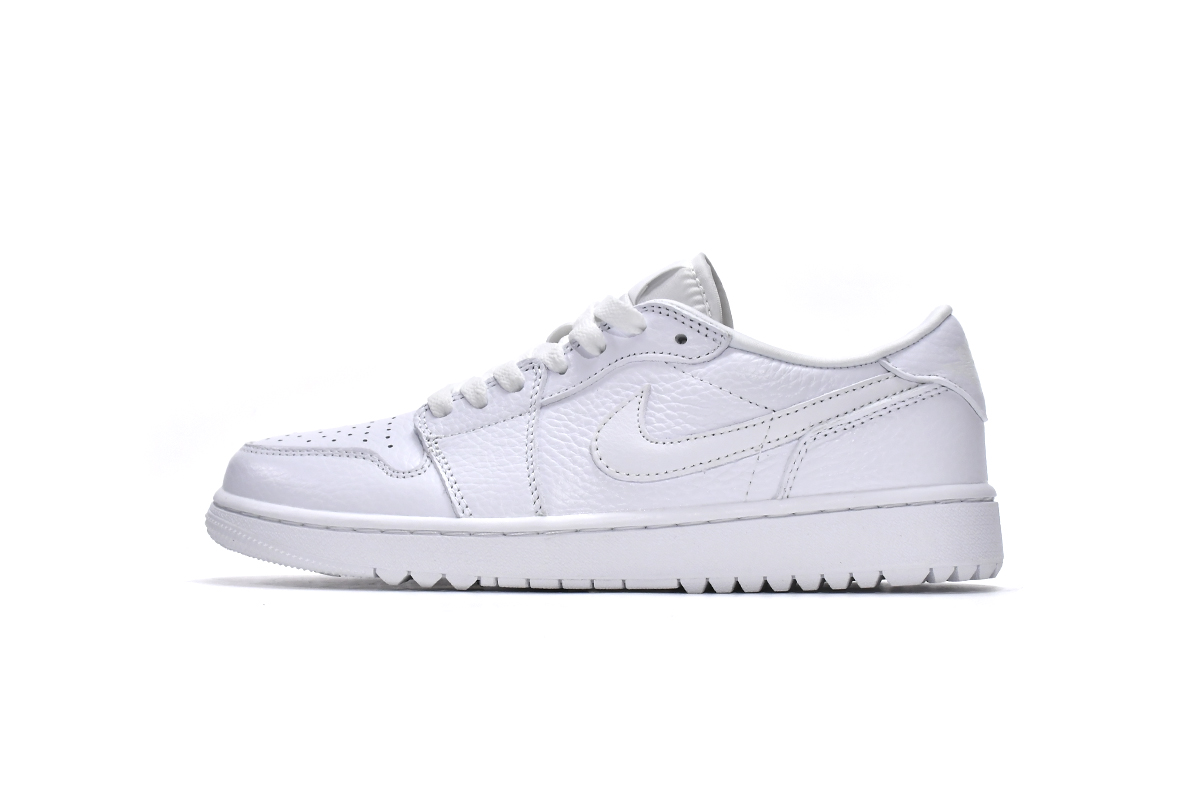 AQ乔丹1代低帮 高尔夫白 Air Jordan 1 Low Golf Triple White