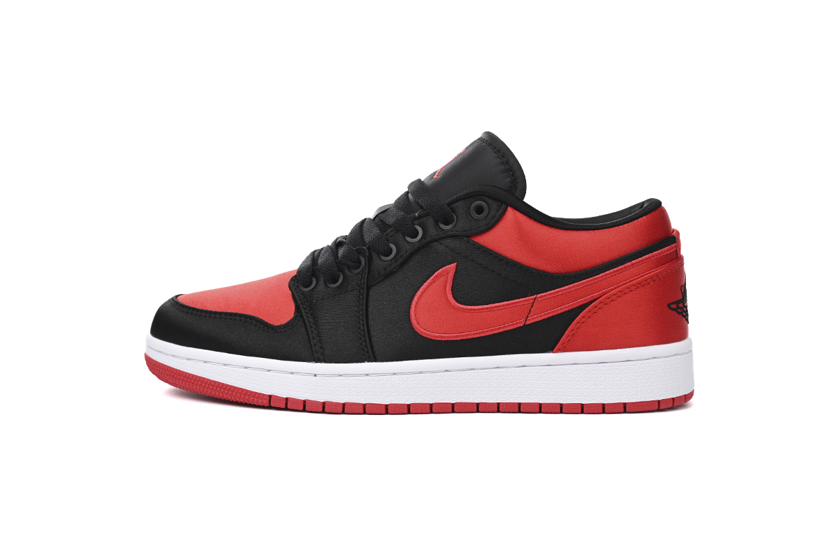 XH乔1低帮 低白红丝绸 Air Jordan 1 Low Satin Bred