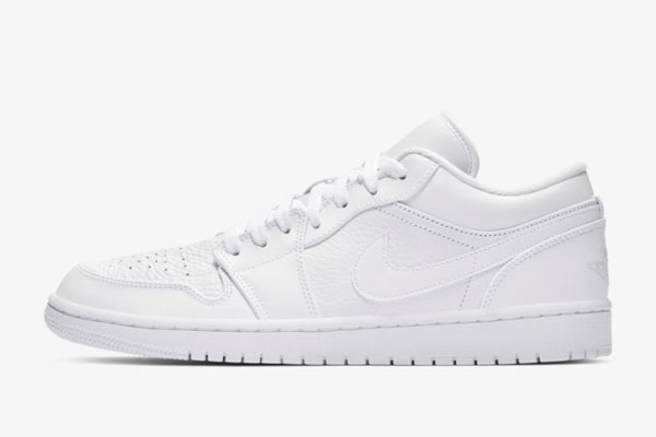 AQ乔丹1代低帮 全白 Air Jordan 1 Low White Pure Platinum