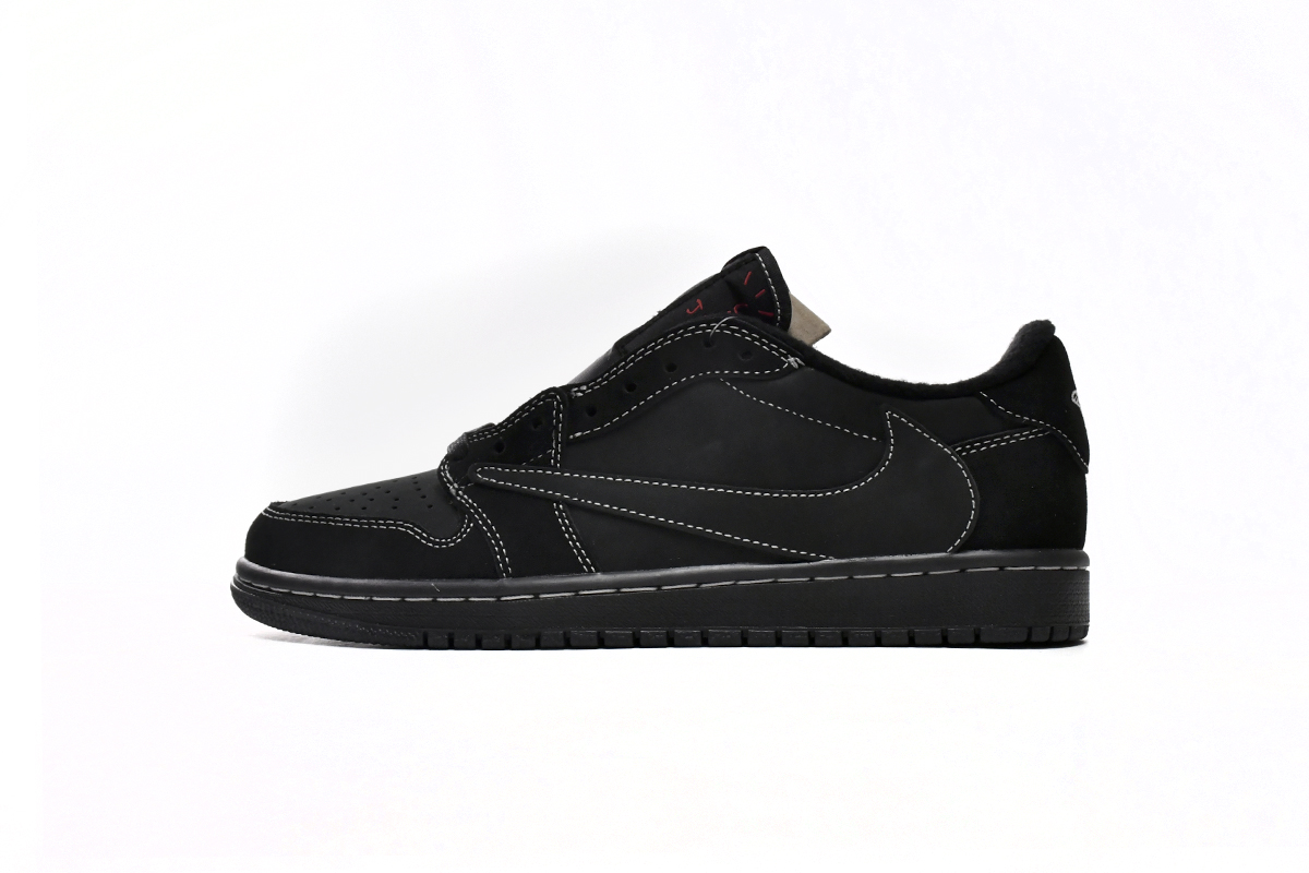 28乔1 低帮全黑 Air Jordan 1 Travis Scott x Air Jordan 1 Low OG Black Phantom