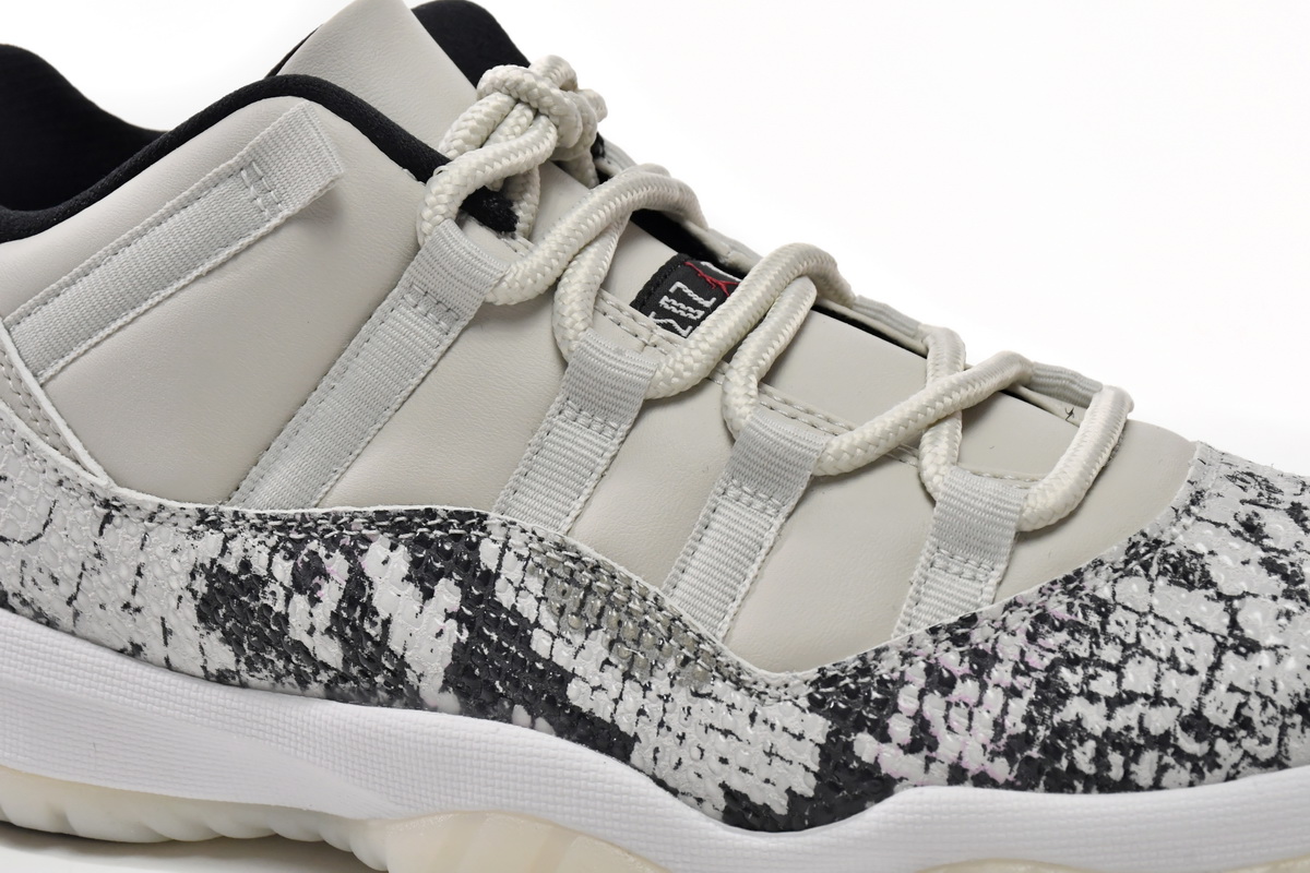 纯原级乔丹11代篮球鞋 低帮白蛇 Air Jordan 11 Retro Low Light Bone Snakeskin