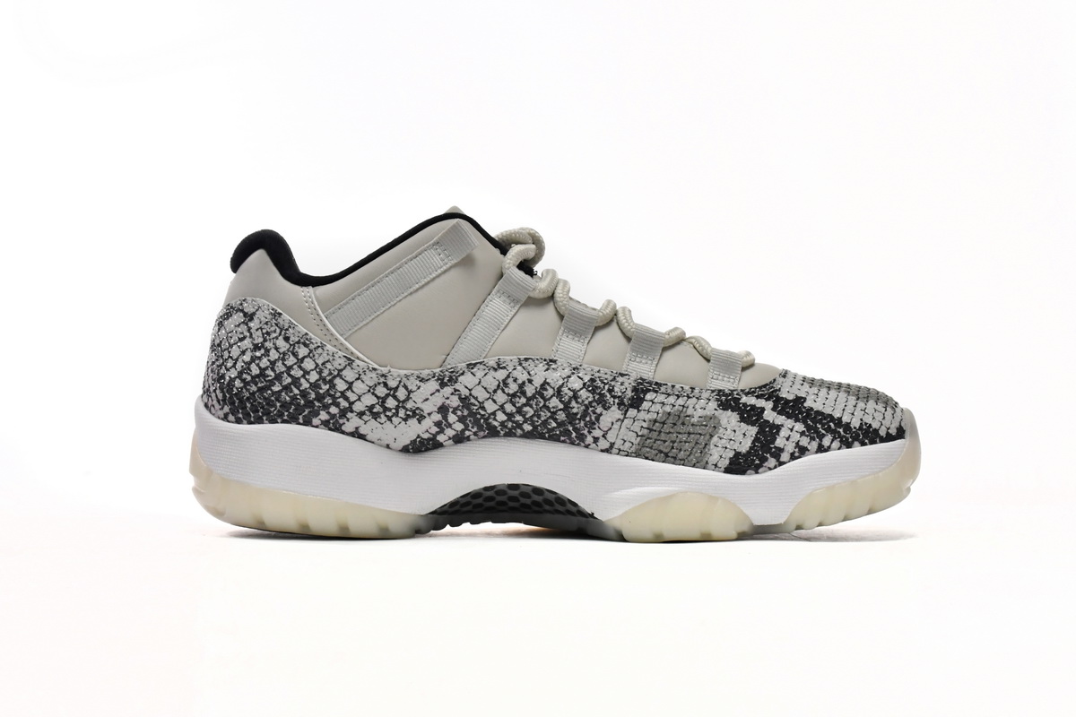 纯原级乔丹11代篮球鞋 低帮白蛇 Air Jordan 11 Retro Low Light Bone Snakeskin