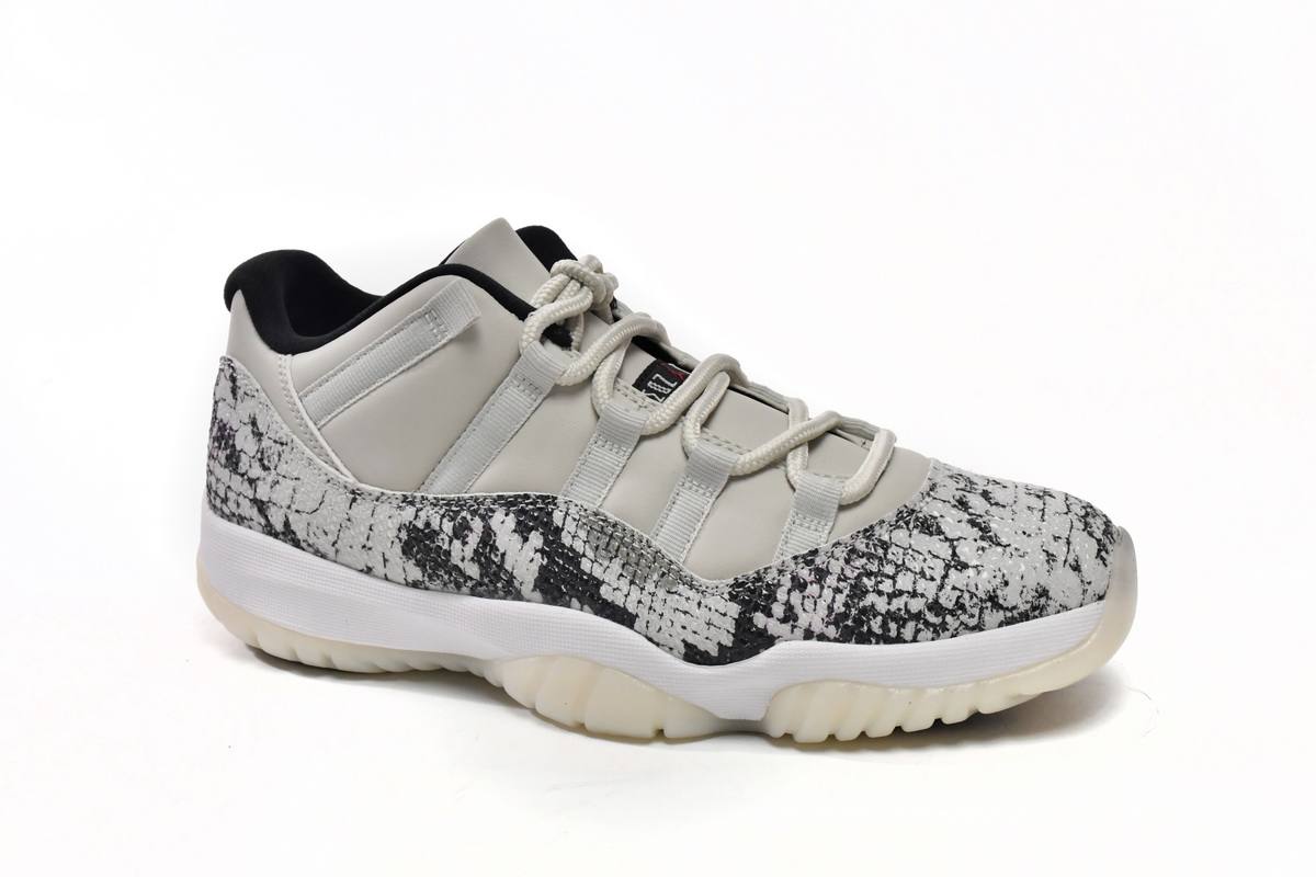 纯原级乔丹11代篮球鞋 低帮白蛇 Air Jordan 11 Retro Low Light Bone Snakeskin