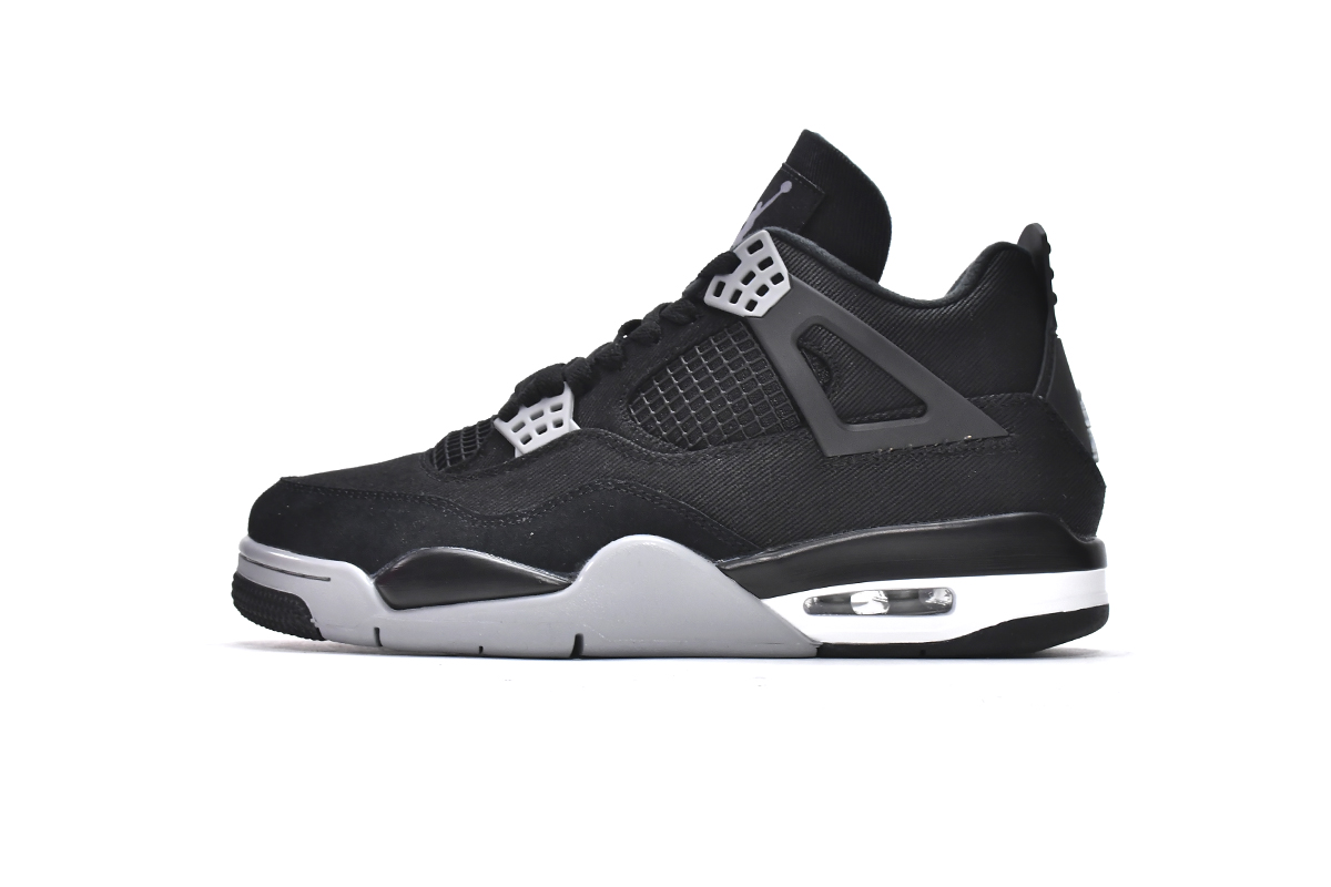 XP版乔丹4代篮球鞋 黑武士 Air Jordan 4 Black Canvas