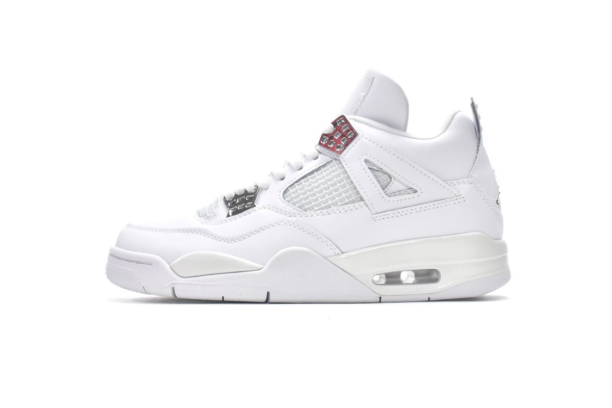 本地版乔丹4代篮球鞋 白银 Air Jordan 4 Pure Money