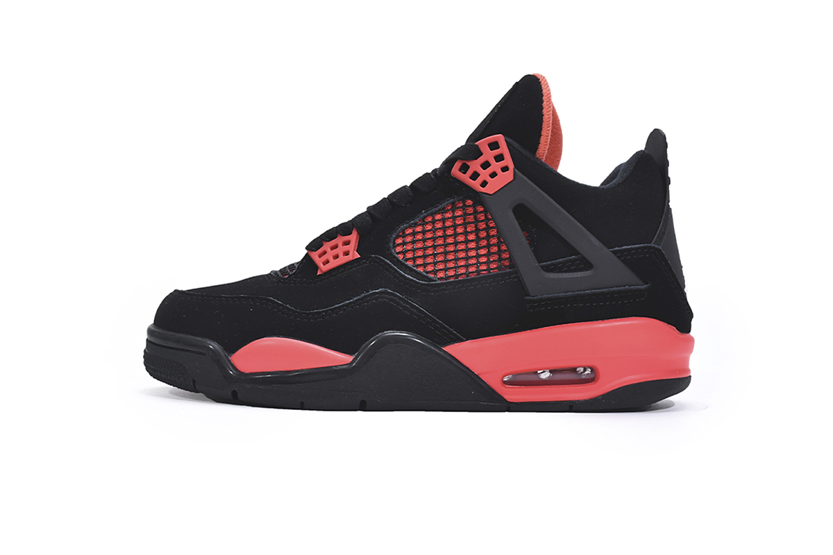 本地版乔丹4代篮球鞋 黑红雷电 Air Jordan 4 Red Thunder