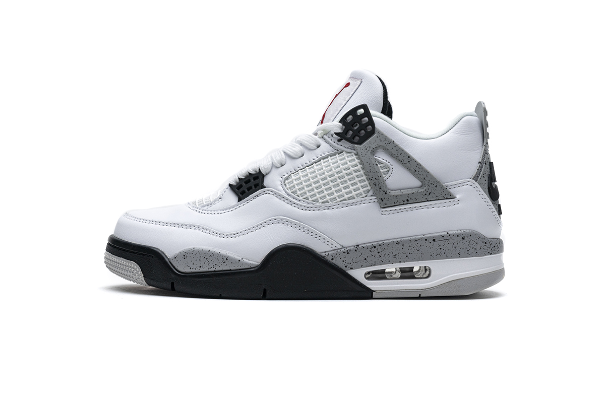 本地版乔丹4代篮球鞋 白水泥 Air Jordan 4 White Cement