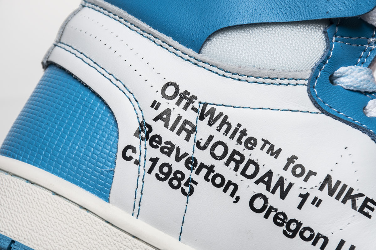 OWF乔1 北卡蓝OW Off White x Air Jordan 1 Off White UNC