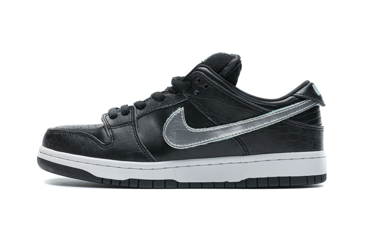 耐克Dunk SB板鞋 LF黑钻石A Nike Dunk SB Low Black Diamond