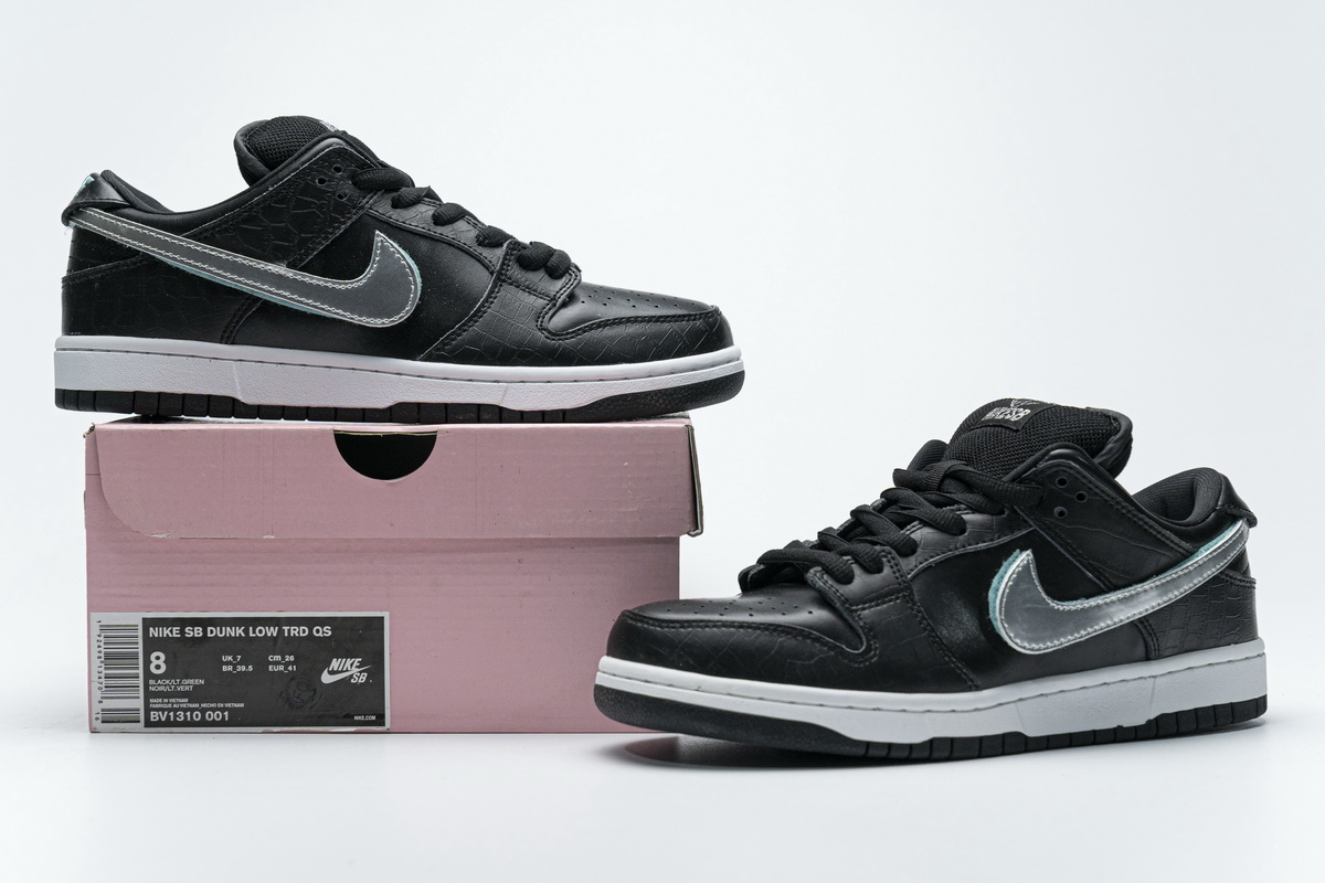 耐克Dunk SB板鞋 LF黑钻石A Nike Dunk SB Low Black Diamond