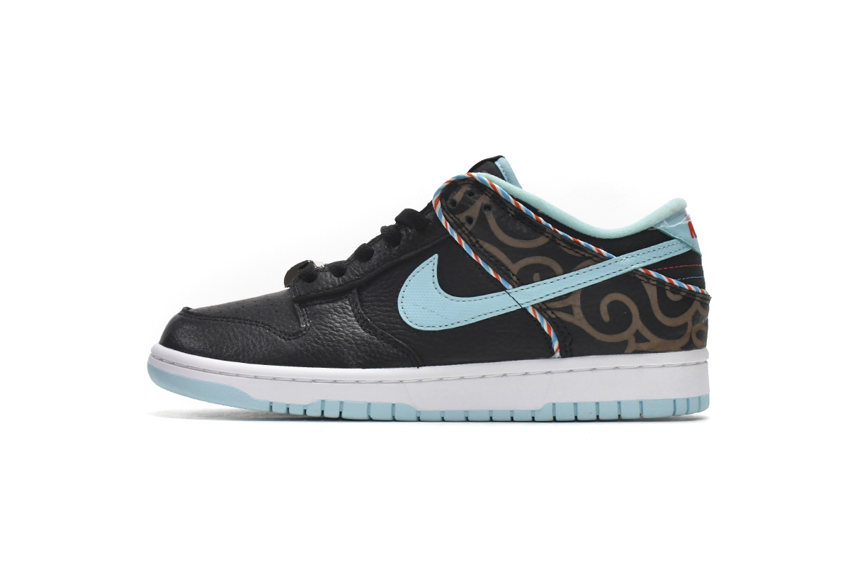 耐克Dunk SB板鞋 LF黑蓝理发店A Nike Dunk SB Low Barber Shop - Black