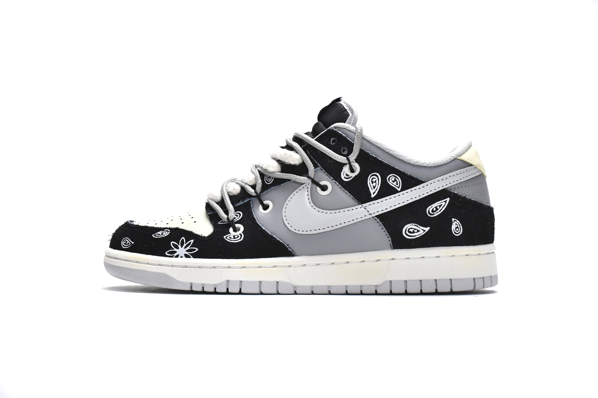 耐克Dunk SB板鞋 LF灰黑腰果花A Nike Dunk SB Low Vibe