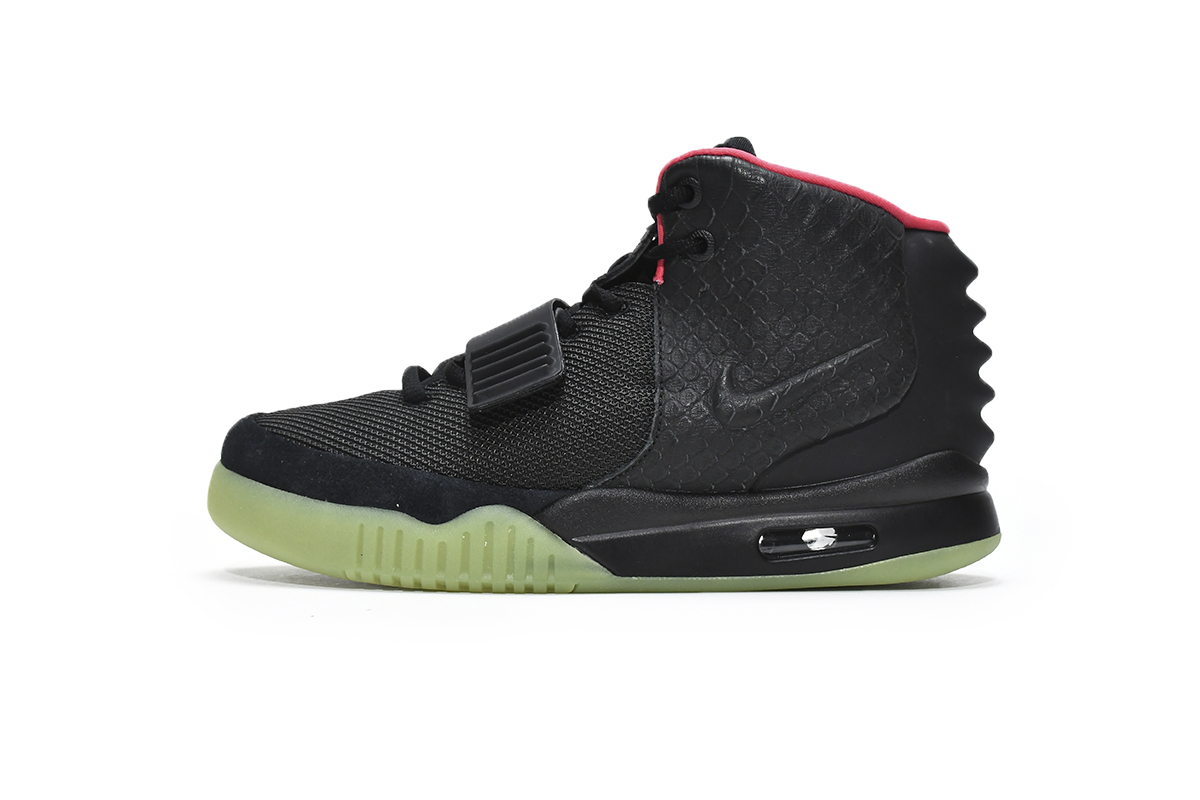 耐克椰子篮球鞋 黑粉 Nike Air Yeezy 2 Solar Red