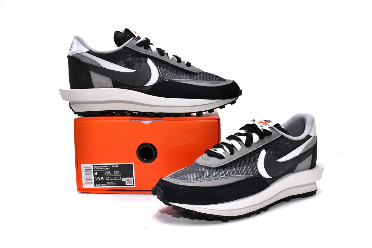 TOP版耐克华夫跑鞋 001黑 Sacai x Nike LDWaffle Black